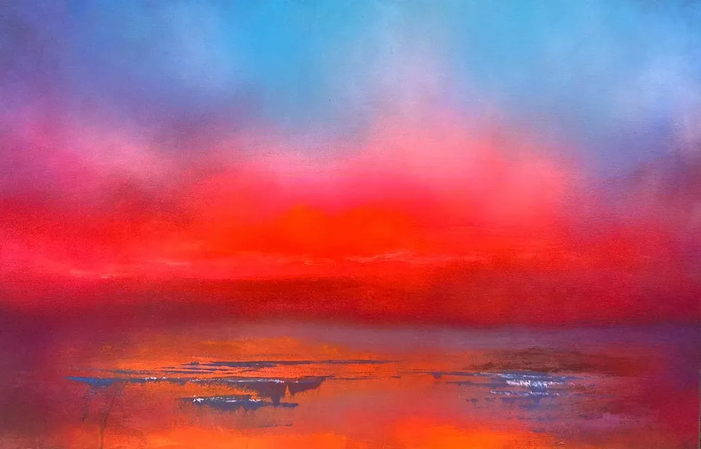 Crimson Haze - Original Artwork